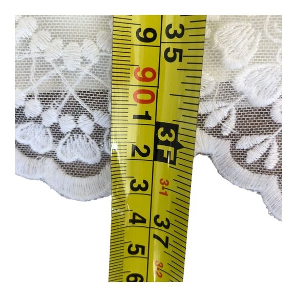 MONIQUE L HUILLIER White Lace Bell-Sleeve Tiered Bridal Party Dress 4P‎ NWT $500 - Picture 11 of 16